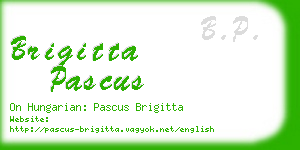 brigitta pascus business card